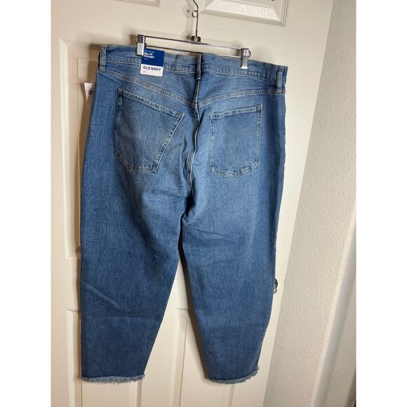 Old Navy Women's Extra High Rise Sky-Hi Straight Ankle Jeans Blue NEW ~ Size 22 - Picture 5 of 9